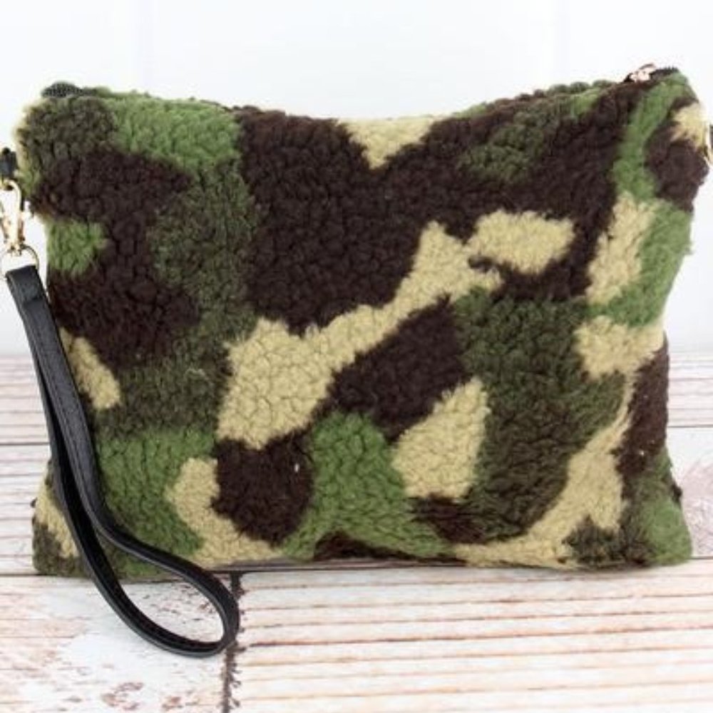 Winter Adventure Camo Fleece Crossbody